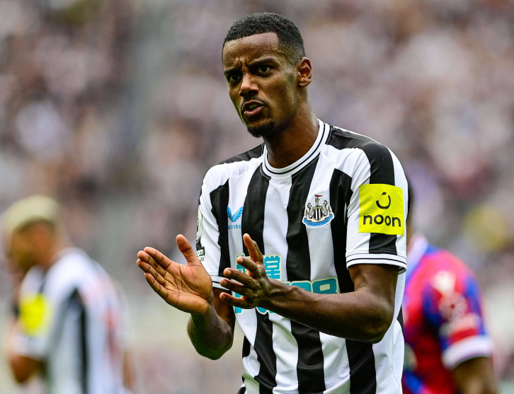 Newcastle’s Alexander Isak leads the line against Villa