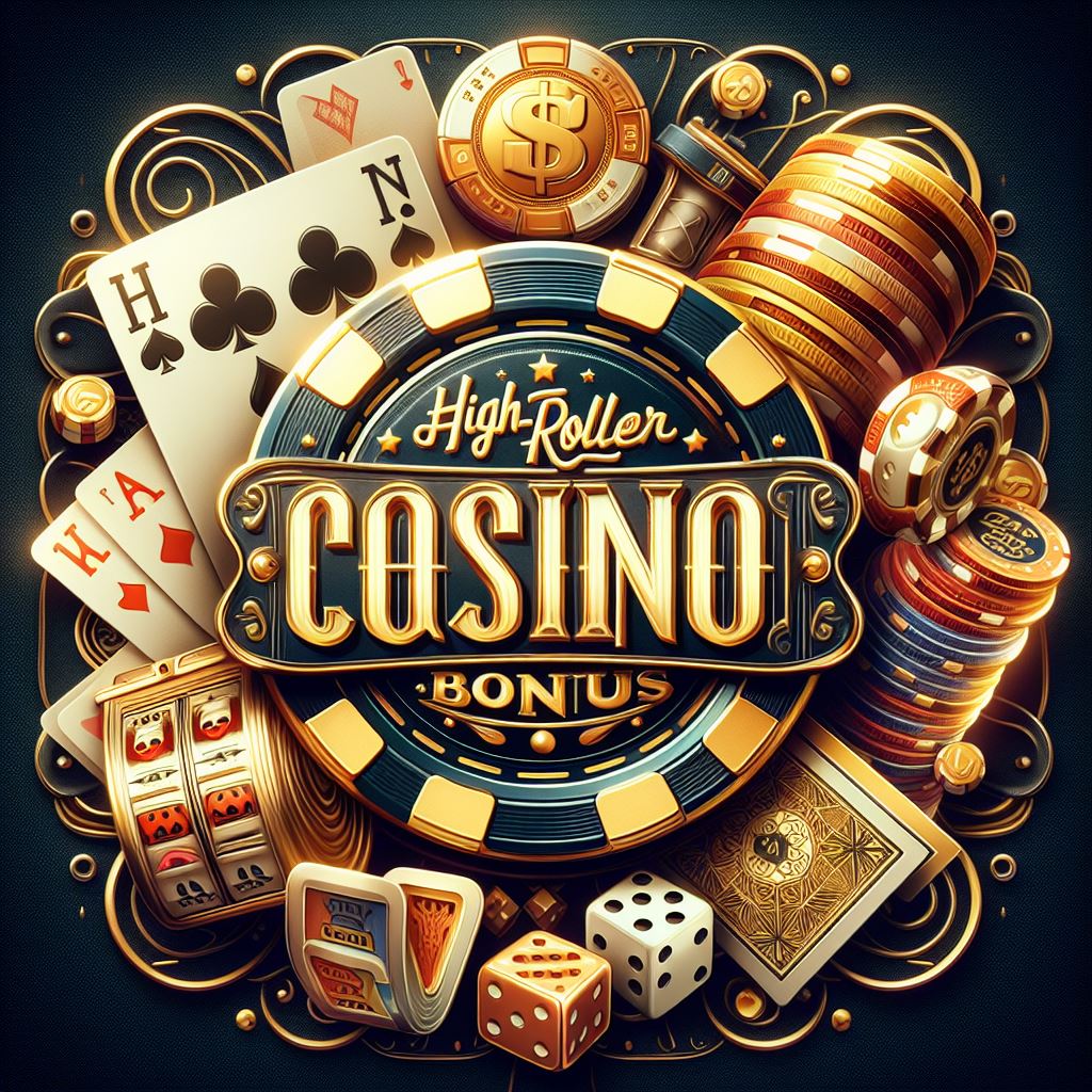 High Roller Casino Bonuses illustrated by Bing AI