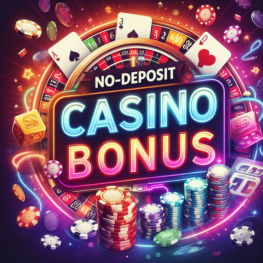 No Deposit Casino Bonuses illustrated by Bing AI