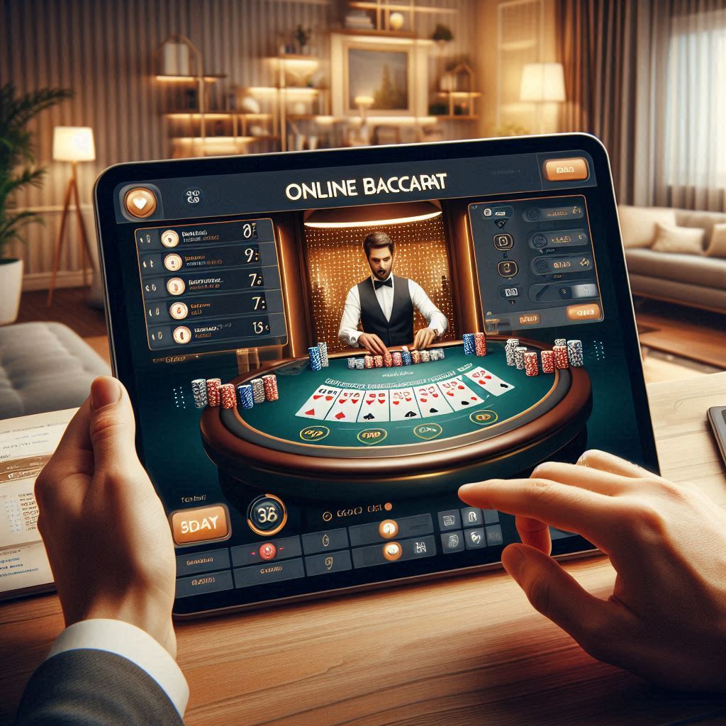 Online Baccarat illustrations by DALL 3E