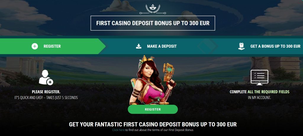 22Bet’s live casino offers all newbies a 100% match that can double your deposit up to €300.