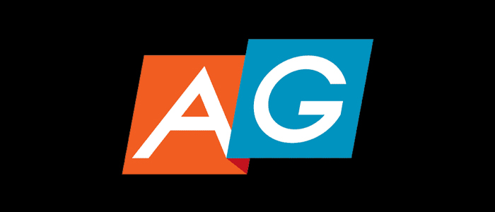 Asia Gaming logo in orange and blue colors.