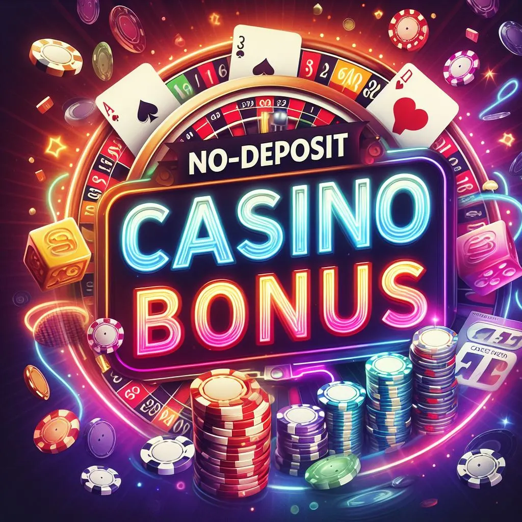 No-Deposit Casino Bonuses illustrated by Bing AI